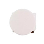 Pouf Contenitore Rotondo Rivestito in Similpelle