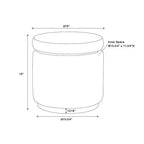Pouf Contenitore Rotondo Rivestito in Similpelle