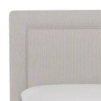 Letto imbottito Empire – Tessuto a righe Oxford color tortora