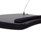 Tavolino da letto in memory foam oversize con luce USB - Adatto a laptop fino a 17 pollici - Nero opaco