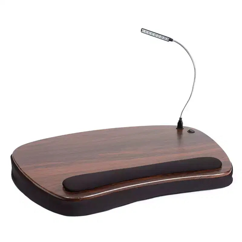 Scrivania compatta da grembo con cuscino in memory foam – Argento